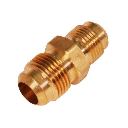 3/8 X 1/4 Flare Reducing Union Pipe Fitting; Brass